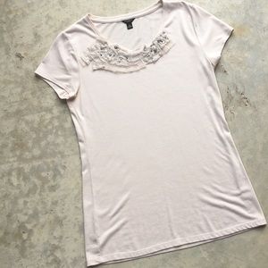 Ann Taylor t- shirt with lace sequin